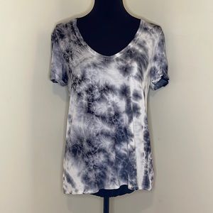 AEO Soft & Sexy Tye Dye Flowy Top Small Black White